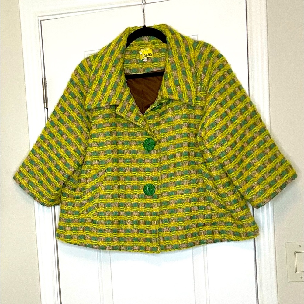 Ivy Jane Green & Pink Plaid Jacket